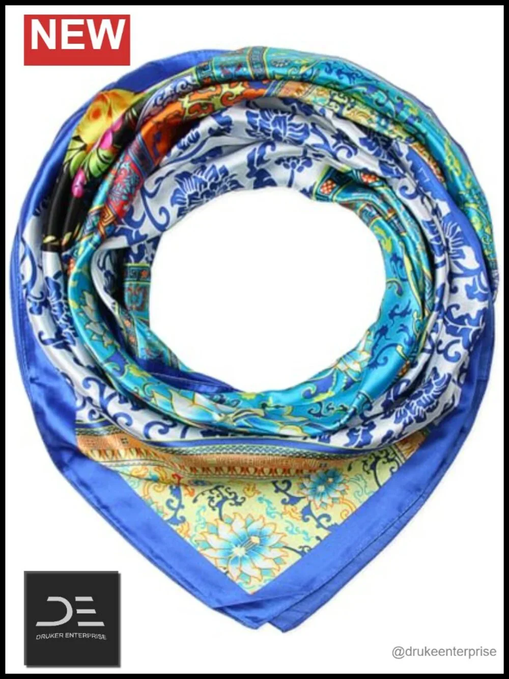 35x35 Satin Square Scarf, Silk-Feel Hair Wrap, Large Bandana, Neck Scarf &